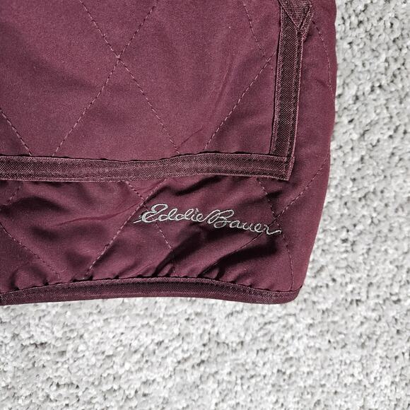 Eddie Bauer Sherpa Lined Vest Womens Medium Maroon Gorpcore Outdoors - Picture 10 of 10